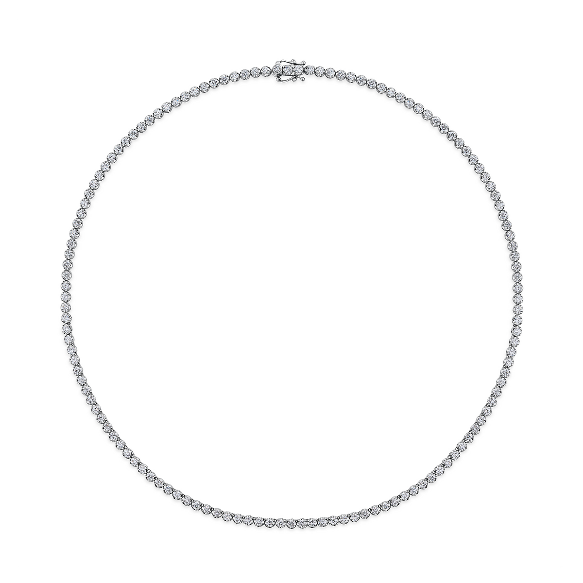 6.00ct TW Lab Grown Diamond Tennis Necklace in 18ct White Gold