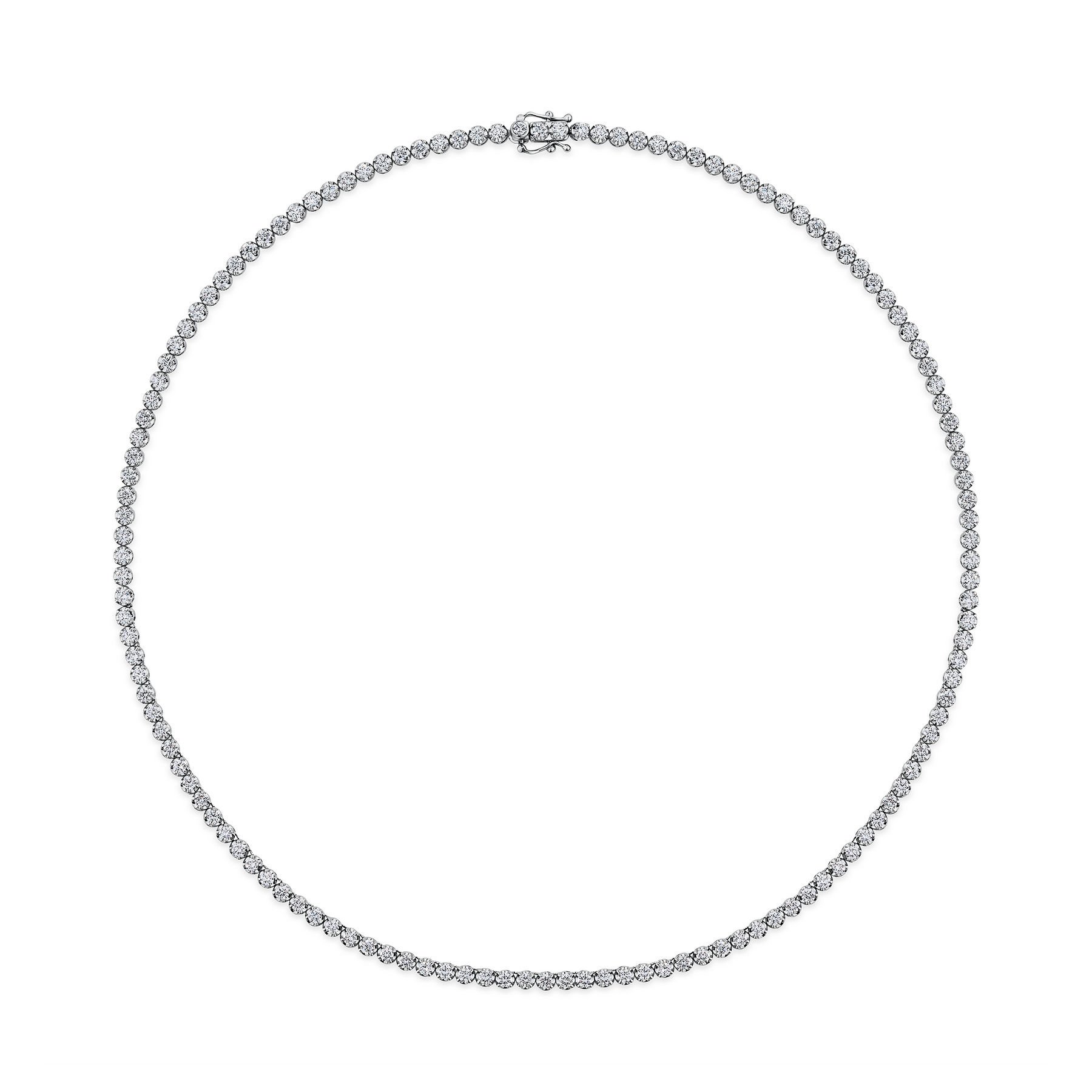 6.00ct TW Lab Grown Diamond Tennis Necklace in 18ct White Gold