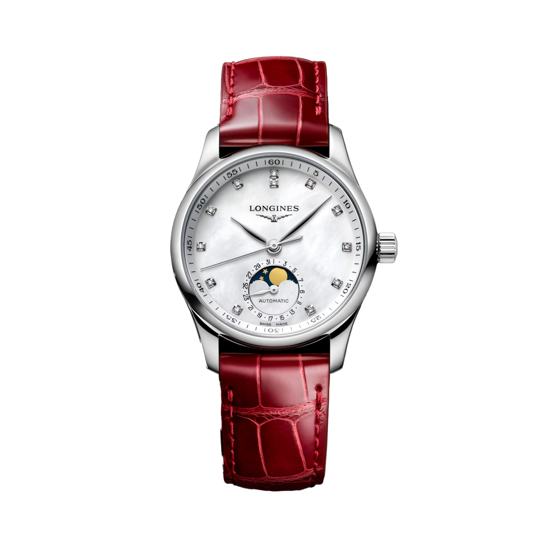 Longines Master Women's 34mm Automatic Moonphase Watch L2.409.4.87.2