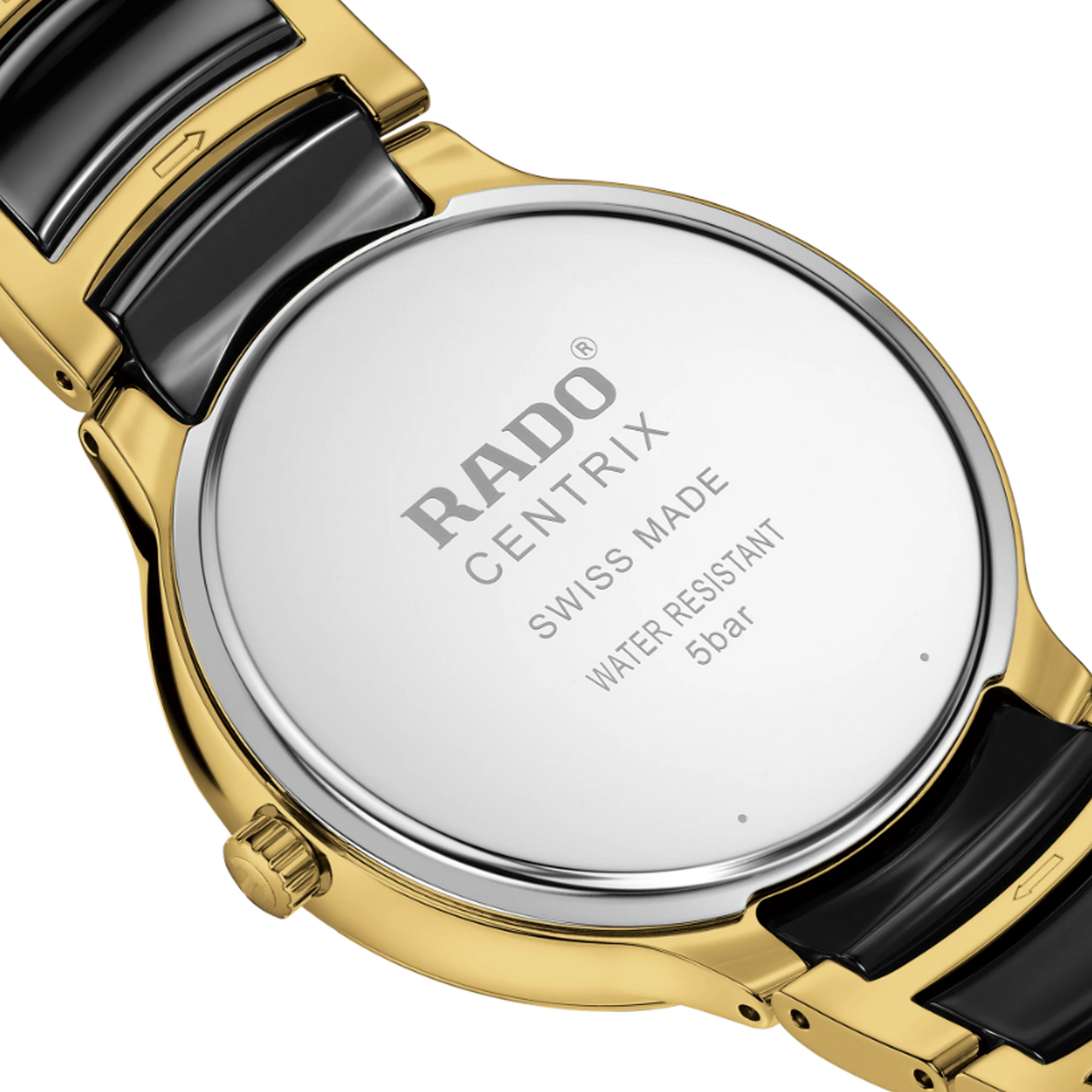 Rado Centrix Men's 39.50mm Ceramic & Yellow PVD Quartz Watch R30 022 712