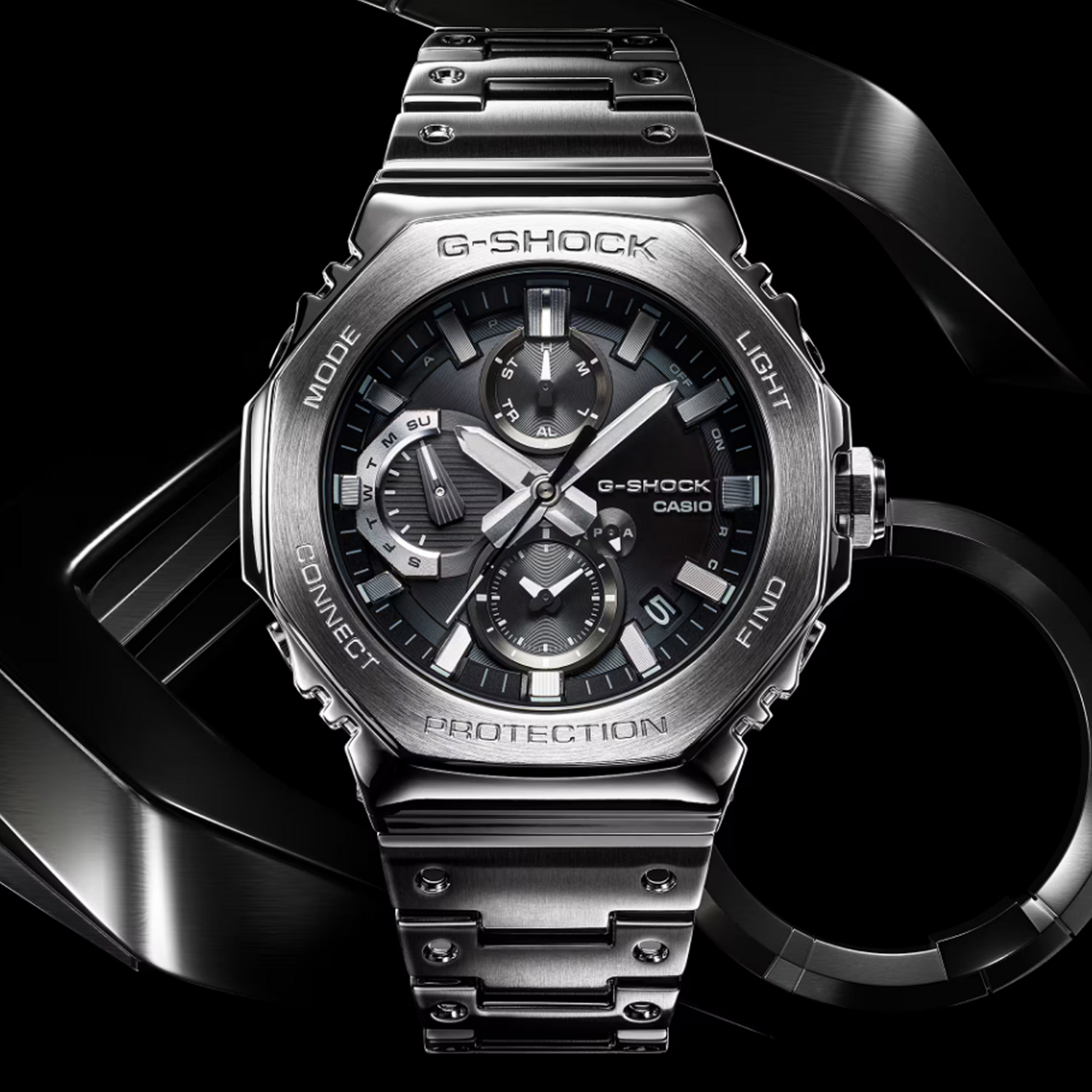 Casio G-SHOCK Stainless Steel Solar Watch GMCB2100D-1