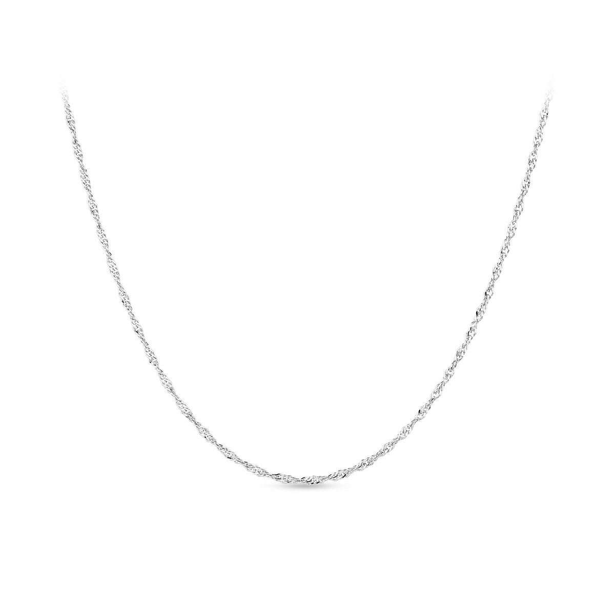 Singapore Link Chain in Sterling Silver