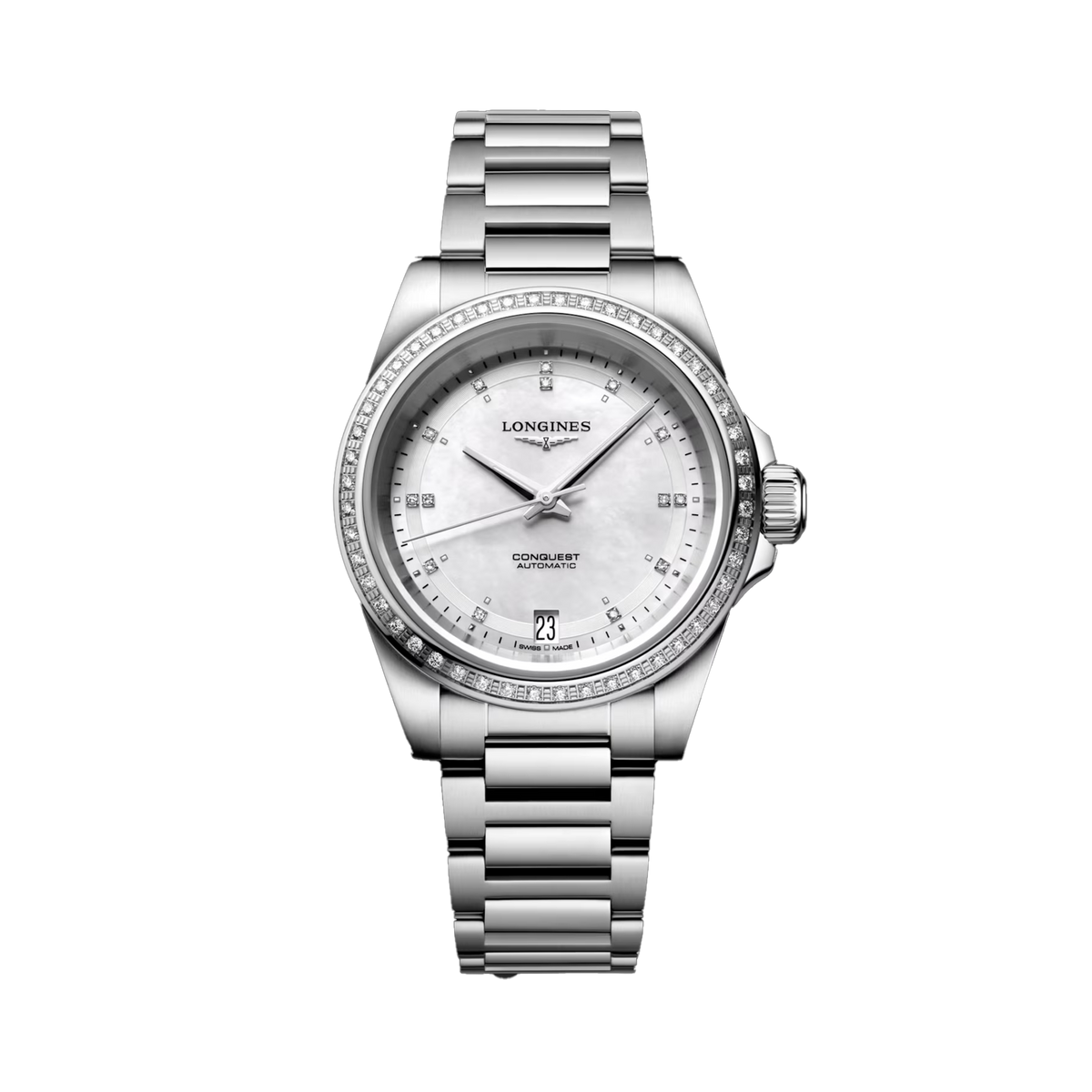 Longines Conquest Women's 34mm Stainless Steel Automatic Watch L3.430.0.87.6