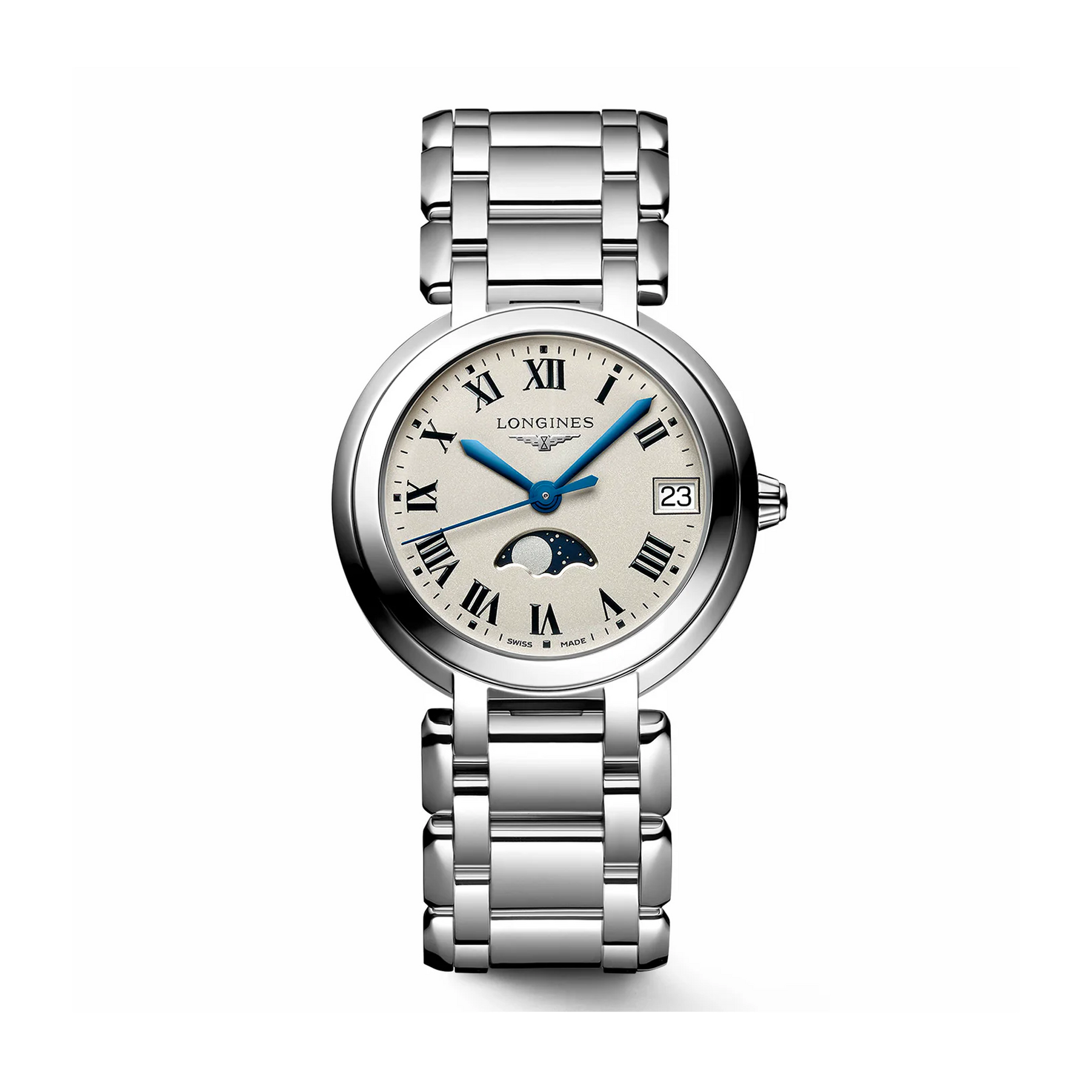 Longines Prima Luna Women's 34mm Quartz Moonphase Watch L8.116.4.71.6