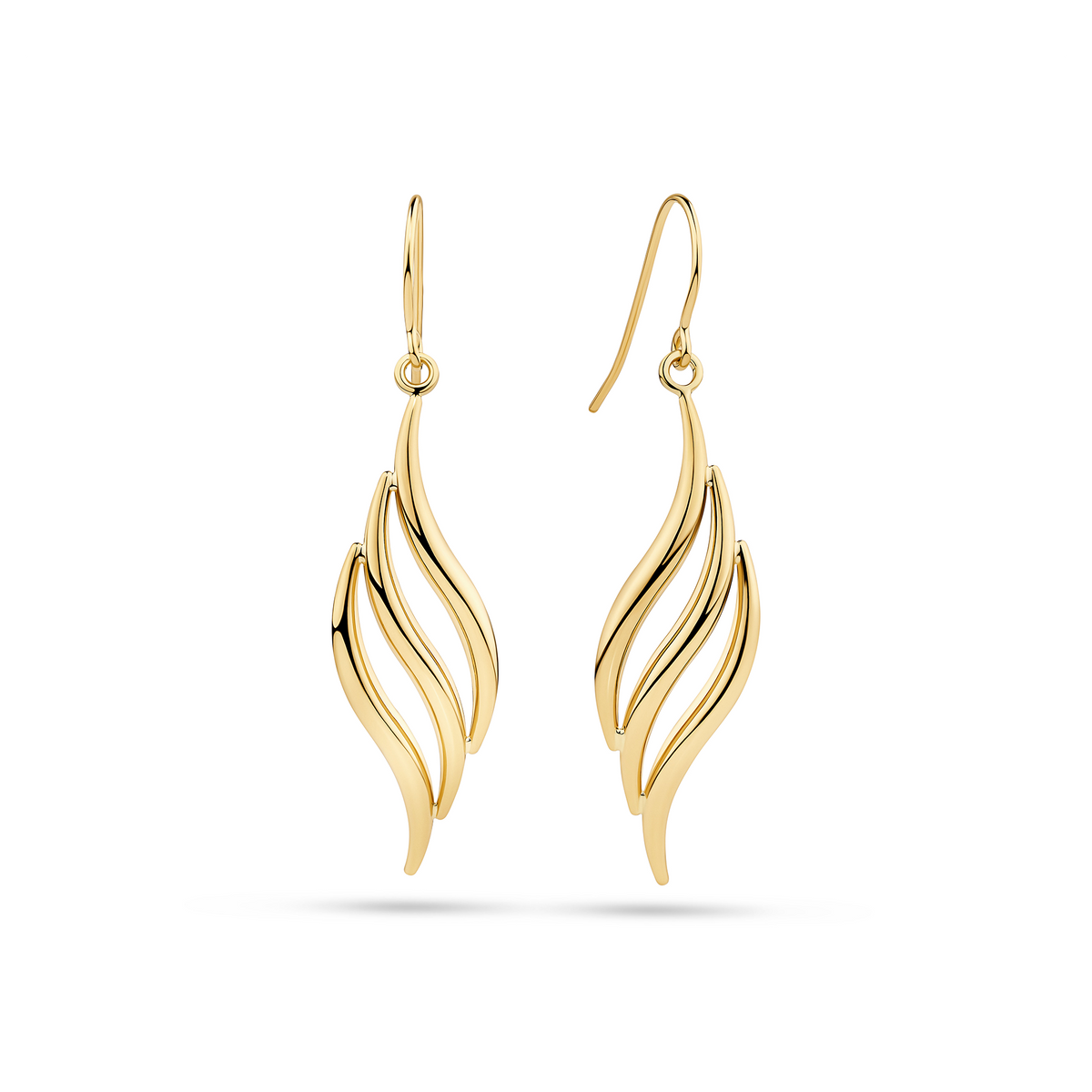 Twist Drop Earrings in 9ct Yellow Gold