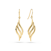 Twist Drop Earrings in 9ct Yellow Gold