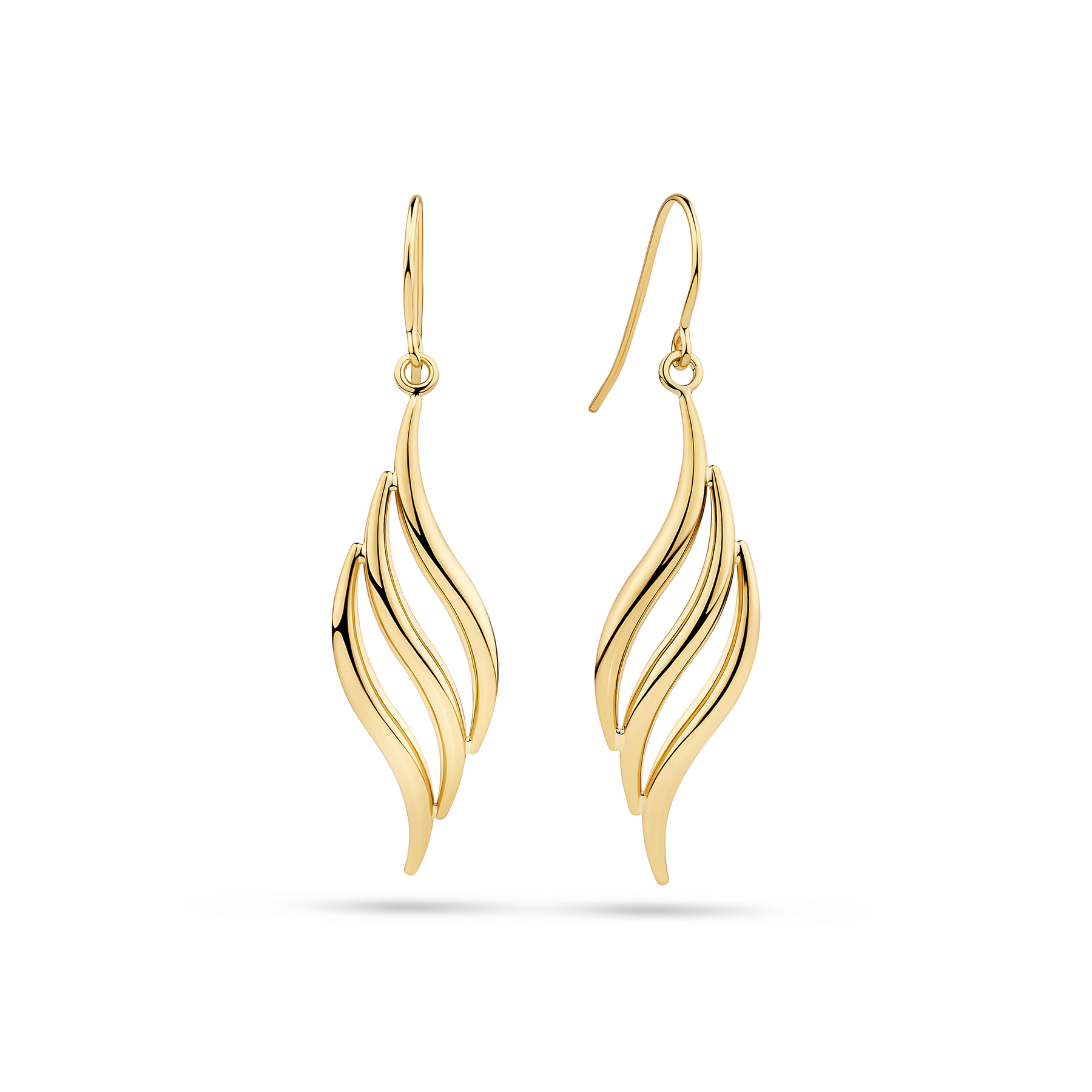 Twist Drop Earrings in 9ct Yellow Gold