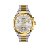 Tissot PR100 Men's 40mm Stainless Steel & Yellow IP Quartz Chronograph Watch T150.417.22.031.00