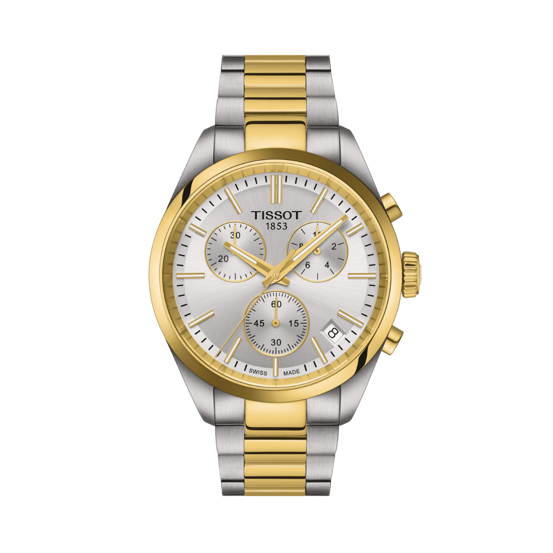 Tissot PR100 Men's 40mm Stainless Steel & Yellow IP Quartz Chronograph Watch T150.417.22.031.00