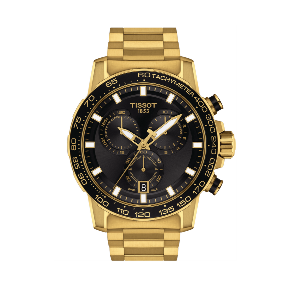 Tissot Supersport Chrono Men's 45.50mm Gold PVD Quartz Chronograph Watch T125.617.33.051.01