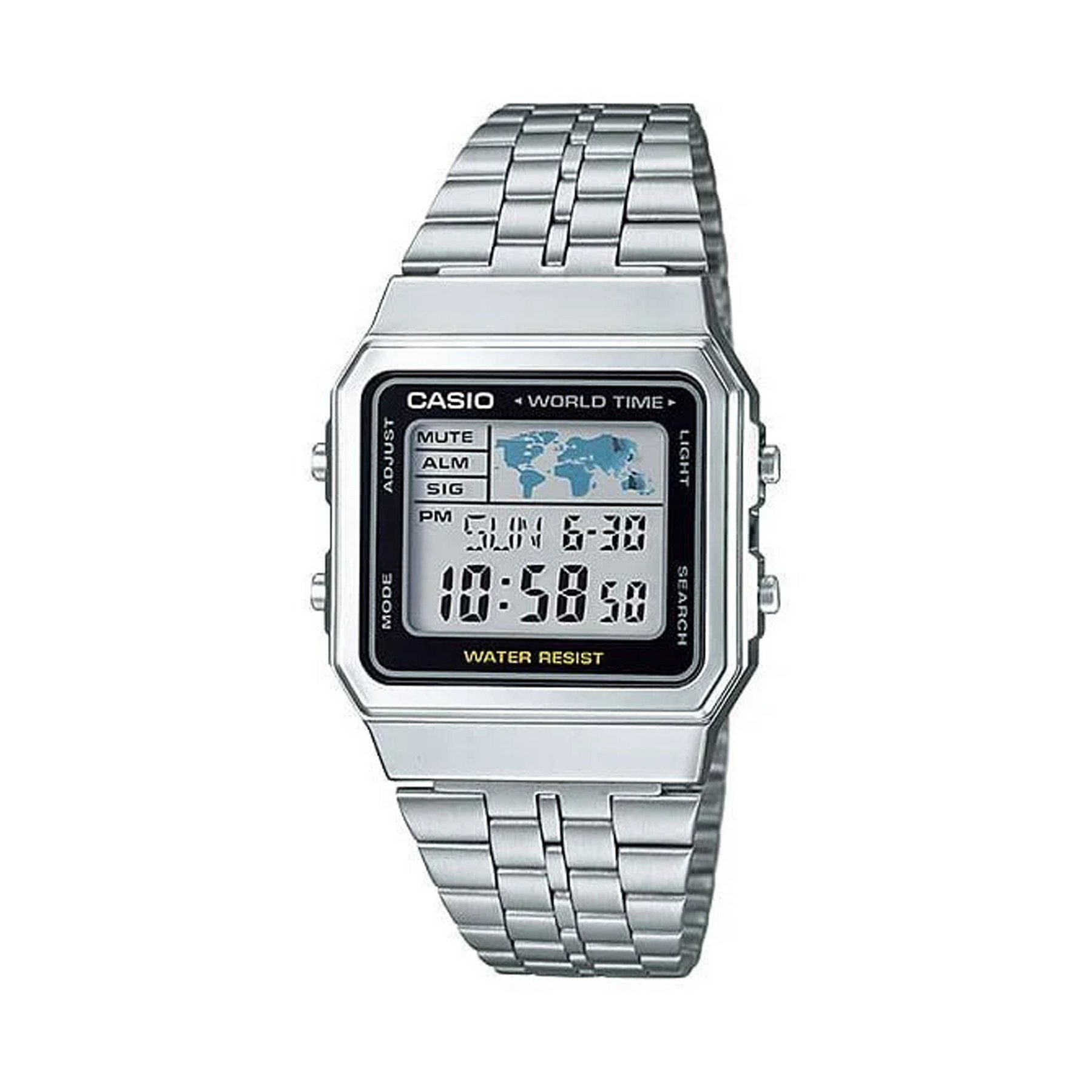 Casio Vintage Stainless Steel Quartz Watch A500WA-1DF