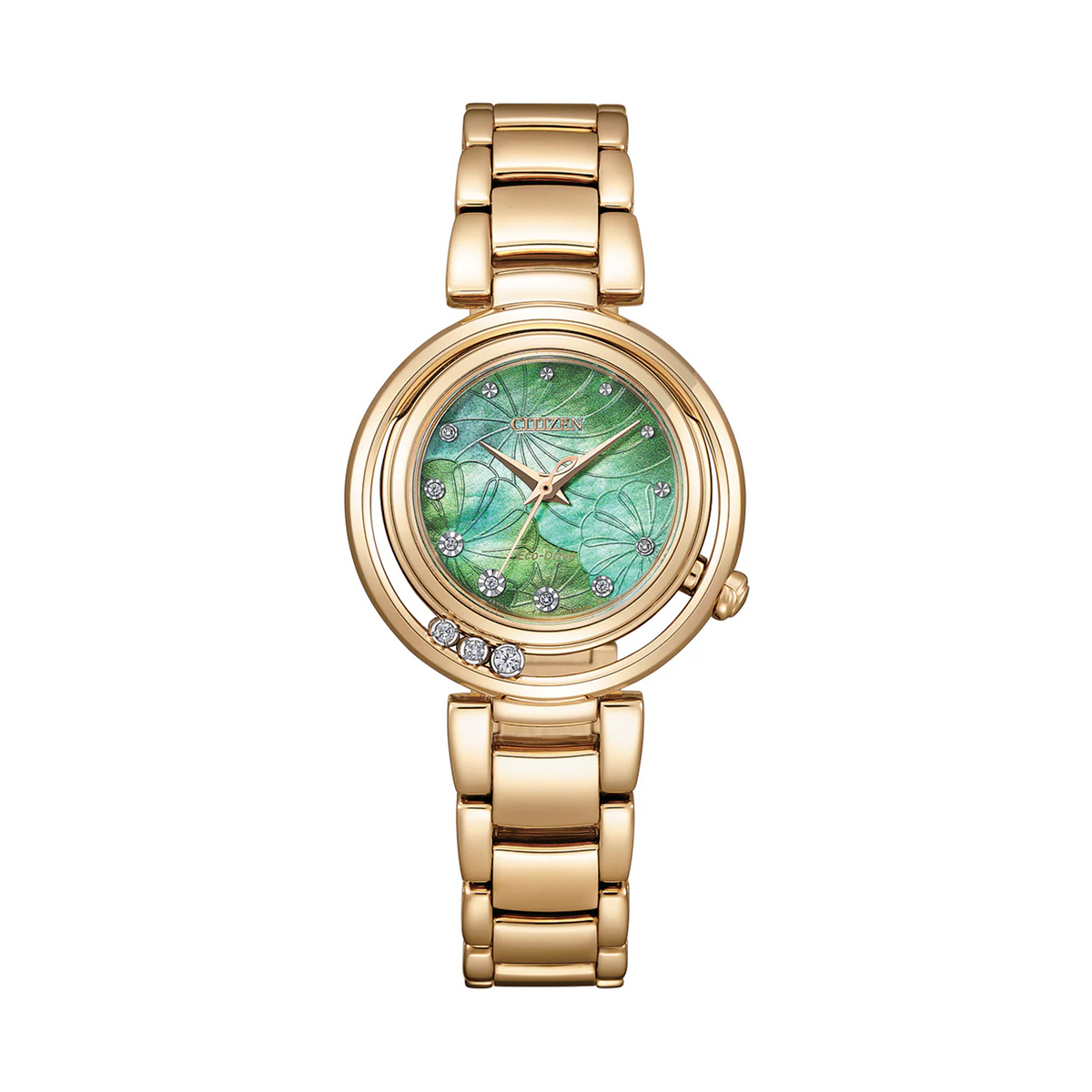 Citizen L Collection Women's 29mm Green Eco Drive Watch EM1113-82Y