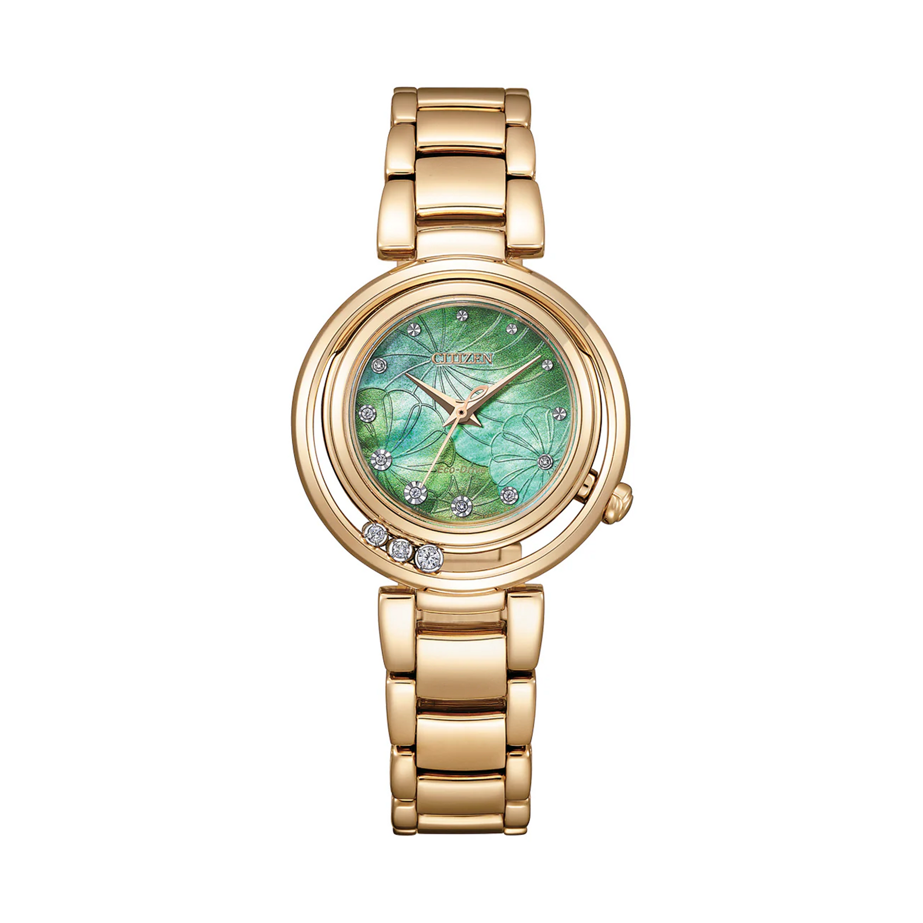 Citizen L Collection Women's 29mm Green Eco Drive Watch EM1113-82Y