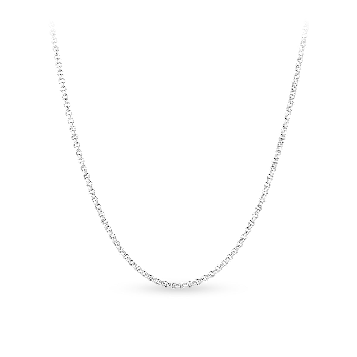 Belcher Link Polished Chain in Sterling Silver