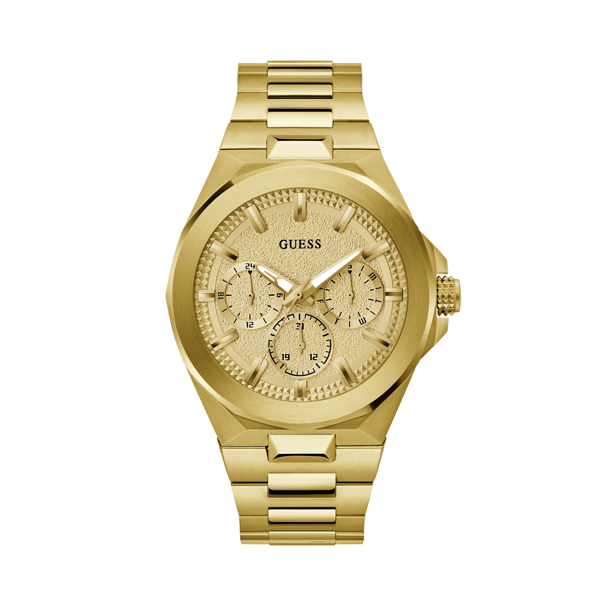 Guess Men's 46mm Gold PVD Quartz Watch GW0798G2