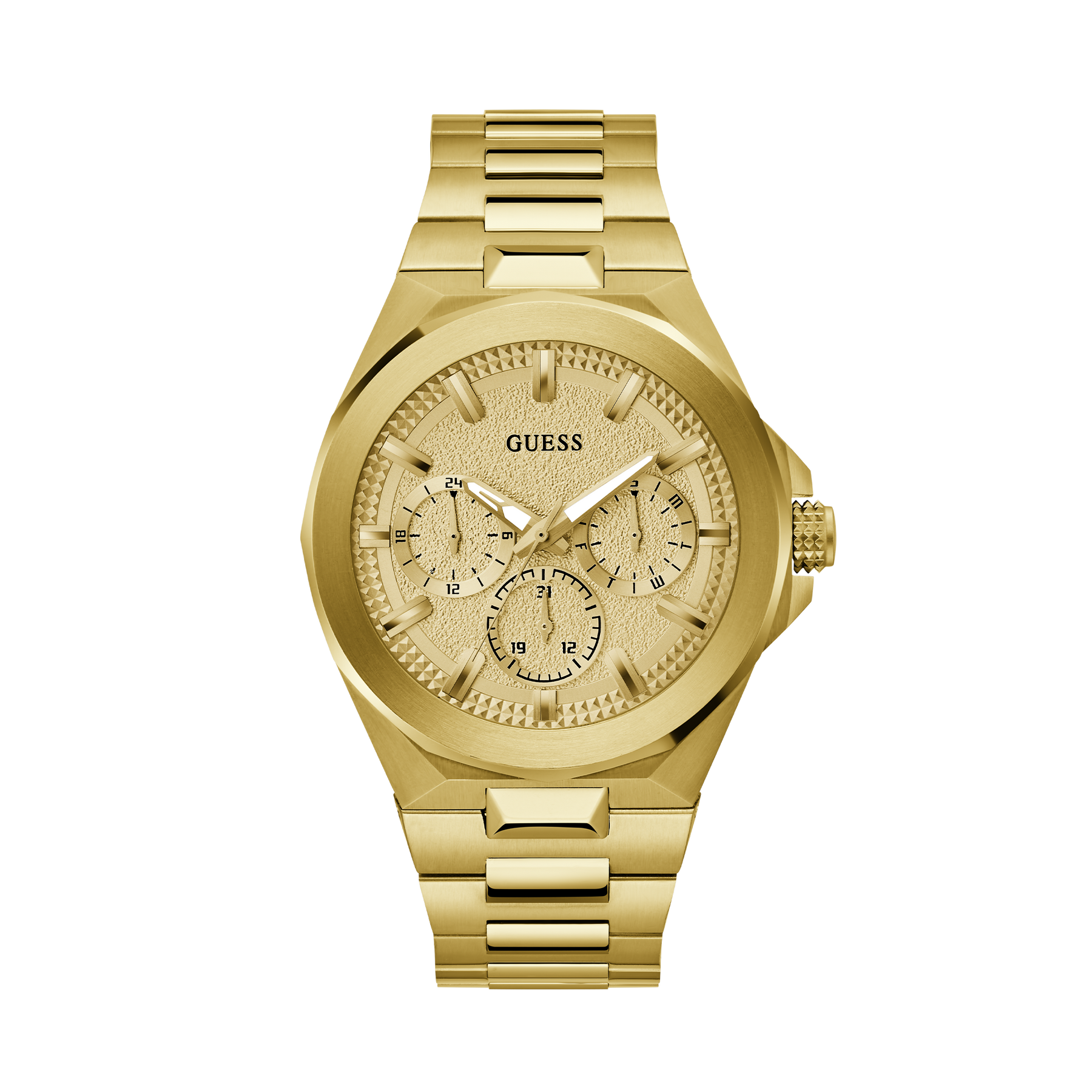 Guess Men's 46mm Gold PVD Quartz Watch GW0798G2