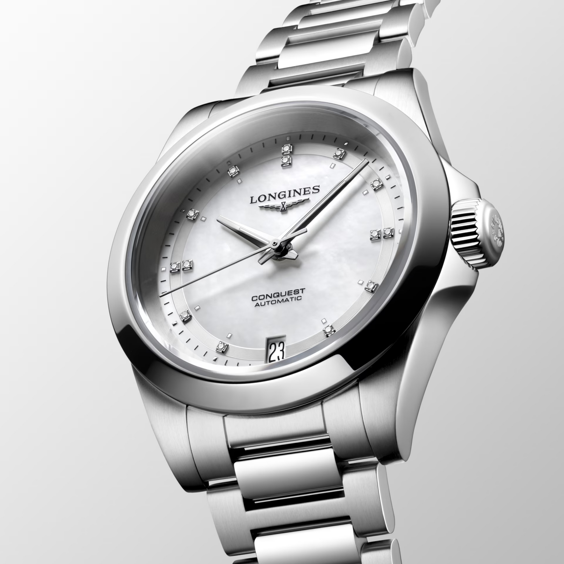 Longines Conquest Women's 34mm Stainless Steel Automatic Watch L3.430.4.87.6