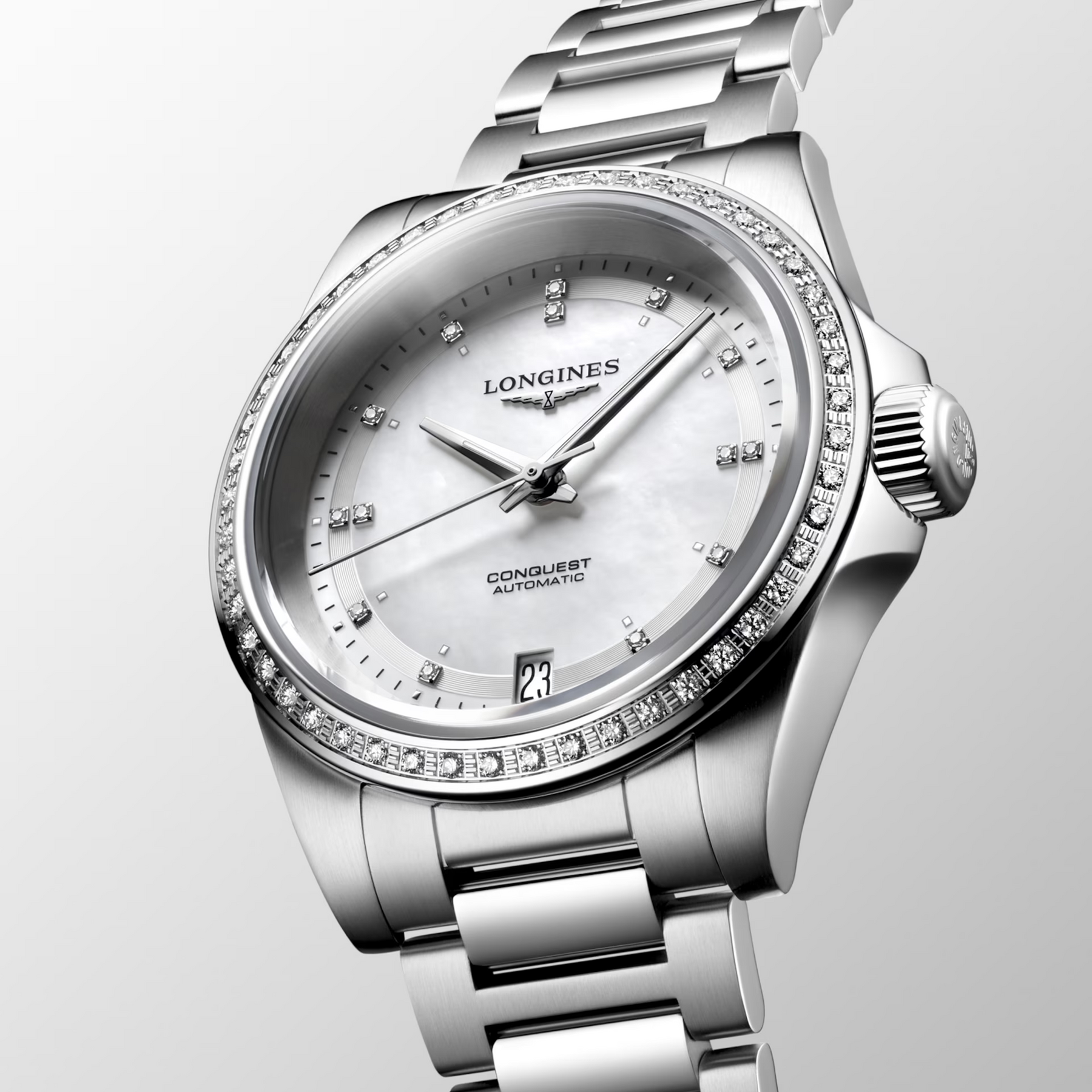 Longines Conquest Women's 34mm Stainless Steel Automatic Watch L3.430.0.87.6