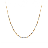 1.00ct TW Lab Grown Half Diamond Tennis Necklace in 9ct Yellow Gold