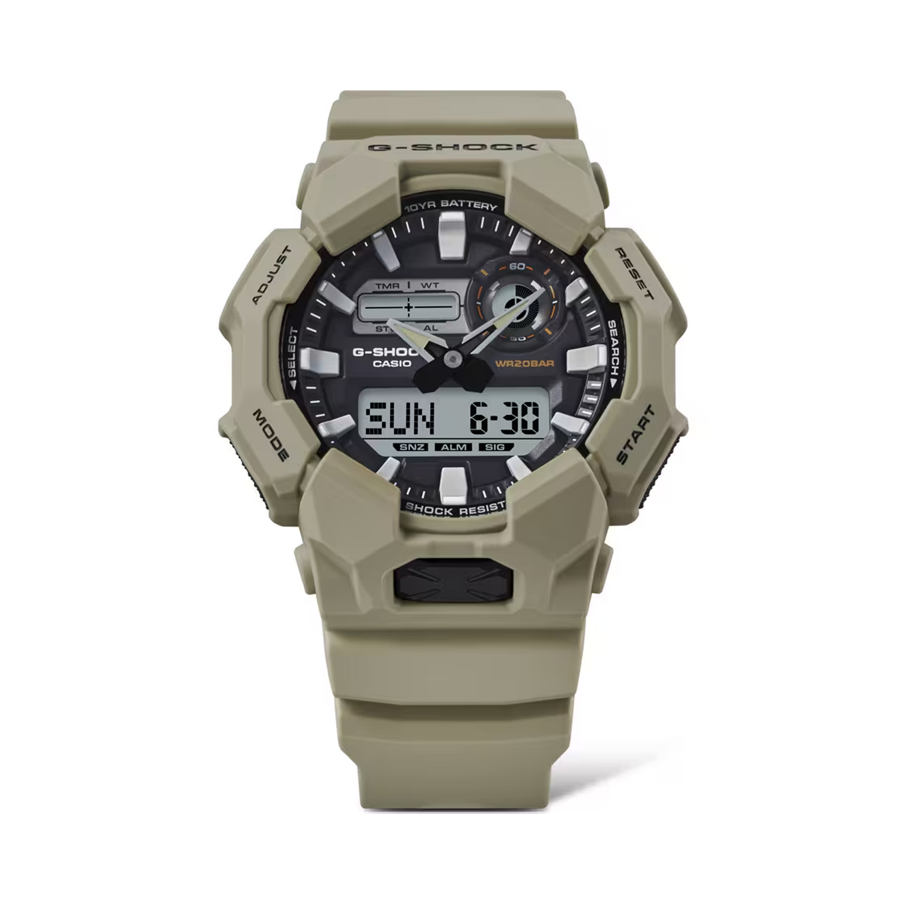 Casio G-SHOCK Men's Resin Analogue Digital Watch GA010-5AD