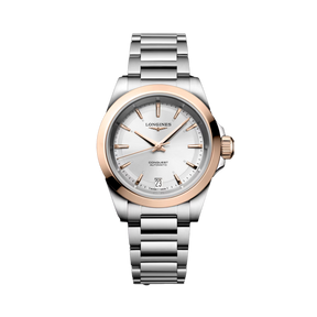 Longines Conquest Women's 34mm Stainless Steel and 18ct Rose Gold Automatic Watch L3.430.5.72.6