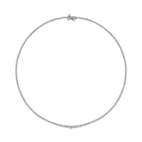 6.00ct TW Lab Grown Diamond Graduated Necklace in 18ct White Gold