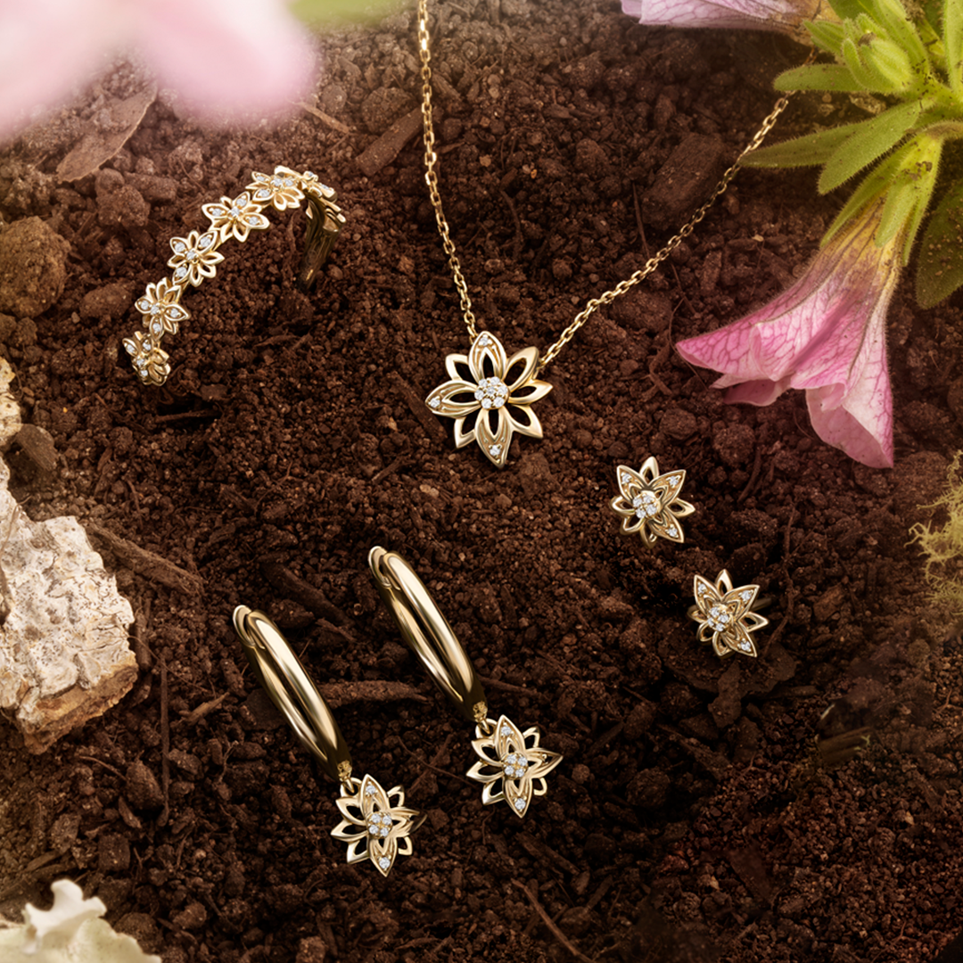 Flower store set earrings