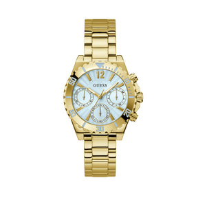 Guess Women's 38mm Gold Blue Phoebe Quartz Watch GW0696L2