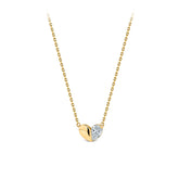 0.25ct TW Lab Grown Diamond Heart Necklace in 9ct Yellow Gold