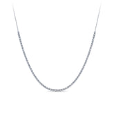 1.00ct TW Lab Grown Half Diamond Tennis Necklace in 9ct White Gold