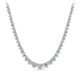 10.00ct TW Lab Grown Diamond Tennis Necklace in 18ct White Gold