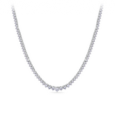 6.00ct TW Lab Grown Diamond Graduated Necklace in 18ct White Gold