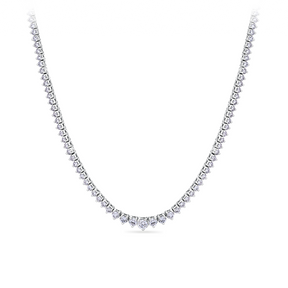 6.00ct TW Lab Grown Diamond Graduated Necklace in 18ct White Gold