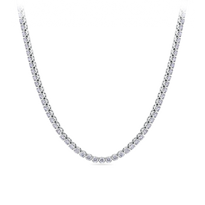 10.00ct TW Lab Grown Diamond Tennis Necklace in 18ct White Gold