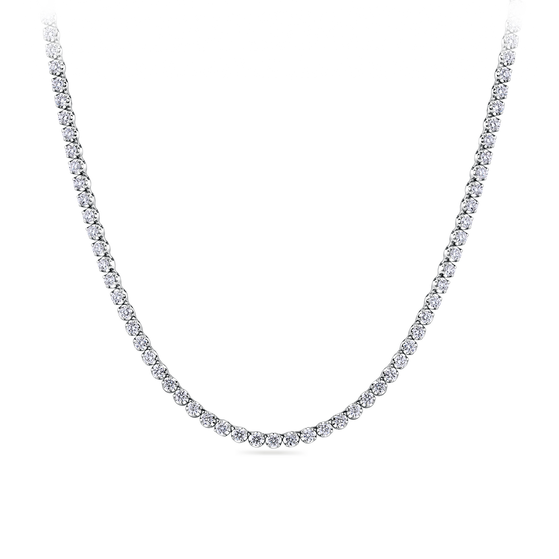 6.00ct TW Lab Grown Diamond Tennis Necklace in 18ct White Gold