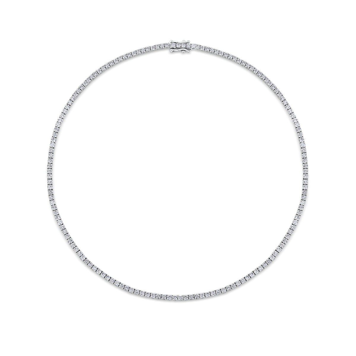 10.00ct TW Lab Grown Diamond Tennis Necklace in 18ct White Gold