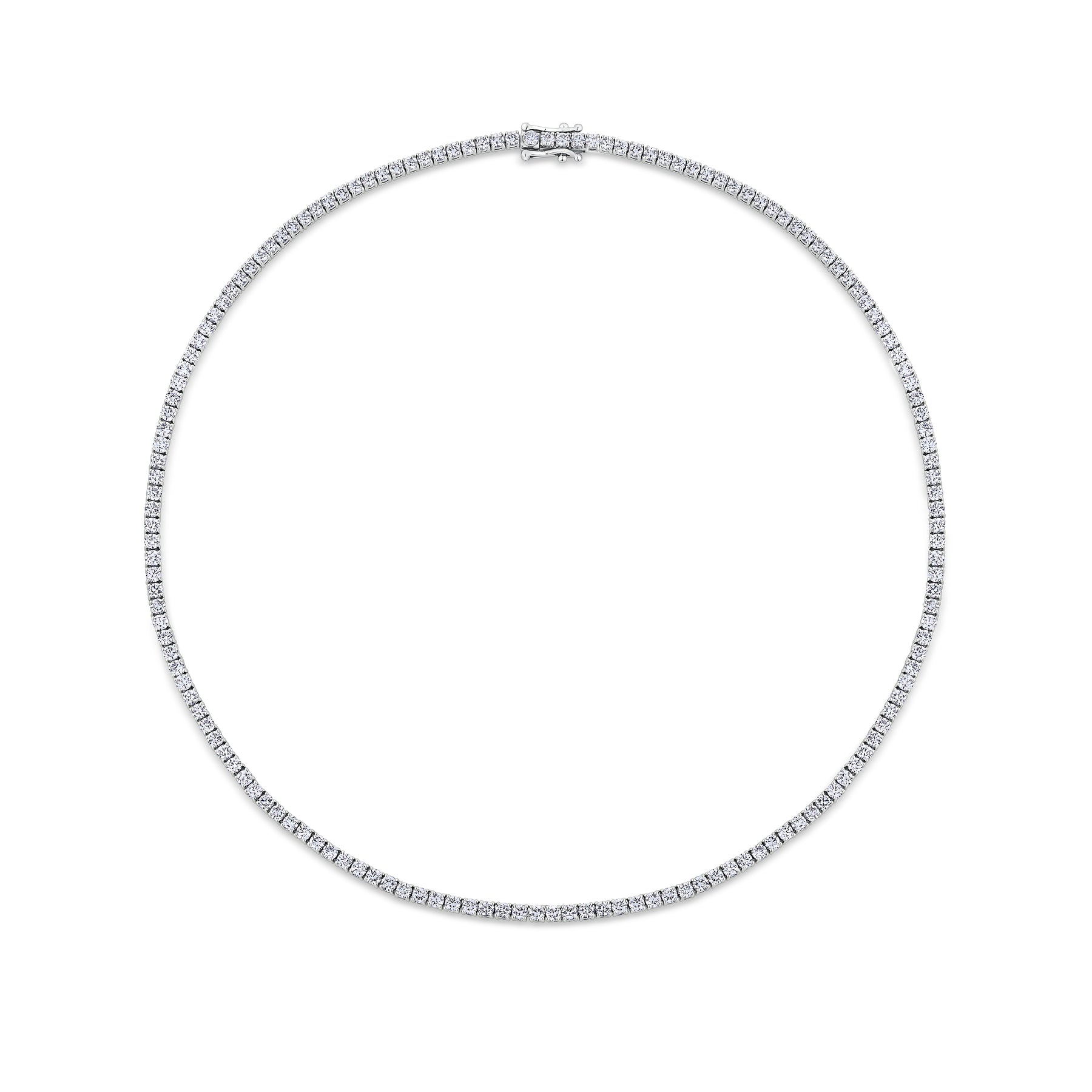 10.00ct TW Lab Grown Diamond Tennis Necklace in 18ct White Gold