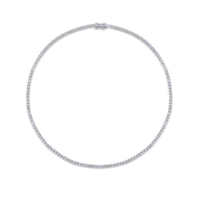 10.00ct TW Lab Grown Diamond Tennis Necklace in 18ct White Gold