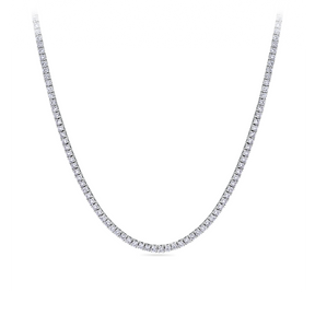 10.00ct TW Lab Grown Diamond Tennis Necklace in 18ct White Gold