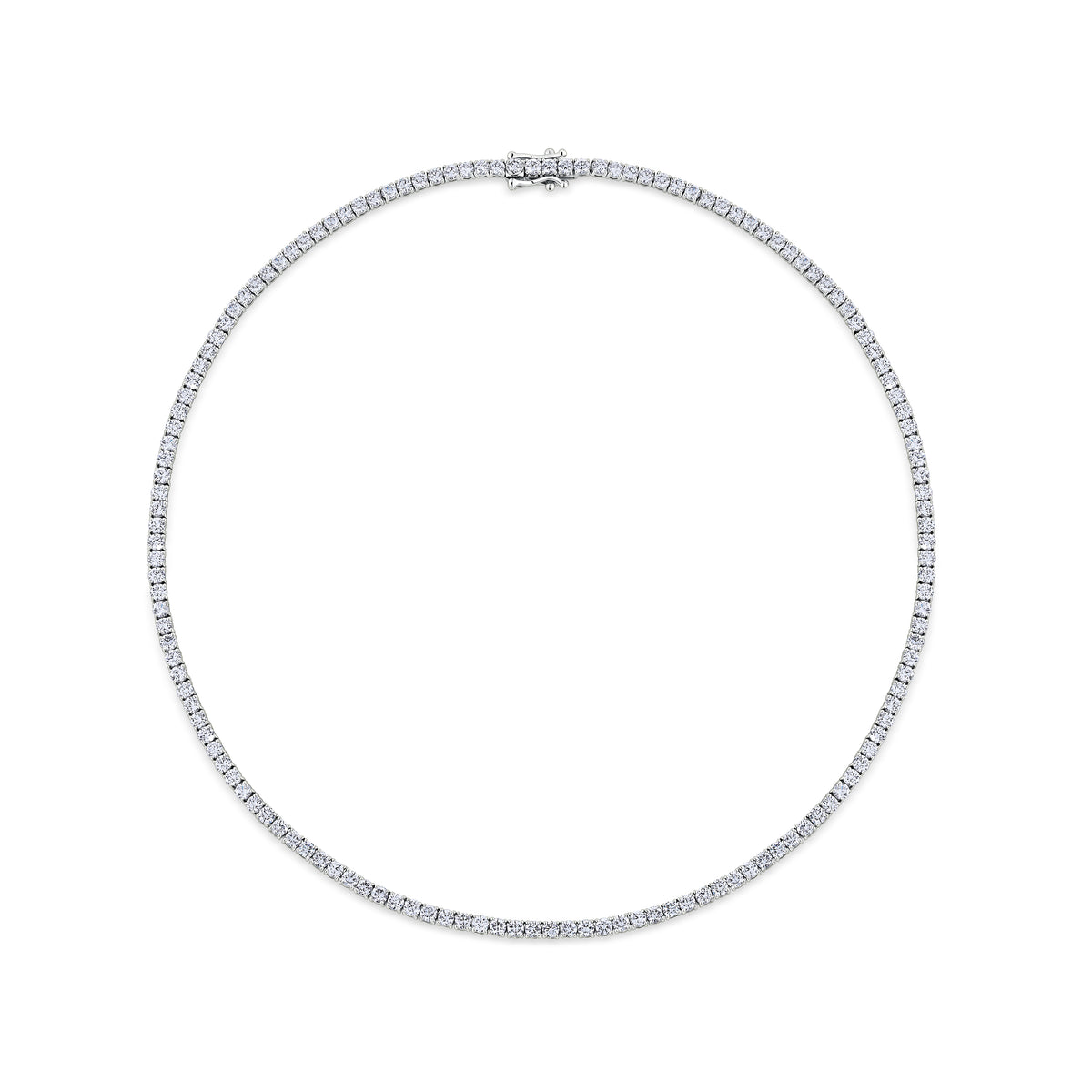 12.00ct TW Lab Grown Diamond Tennis Necklace in 18ct White Gold