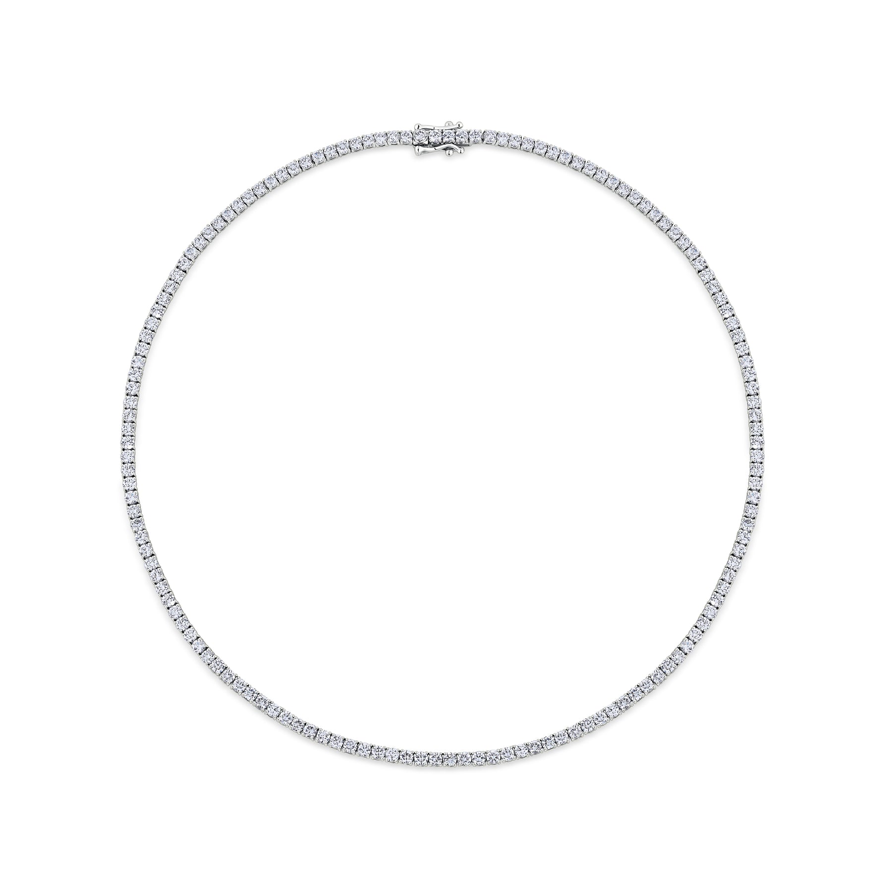 12.00ct TW Lab Grown Diamond Tennis Necklace in 18ct White Gold