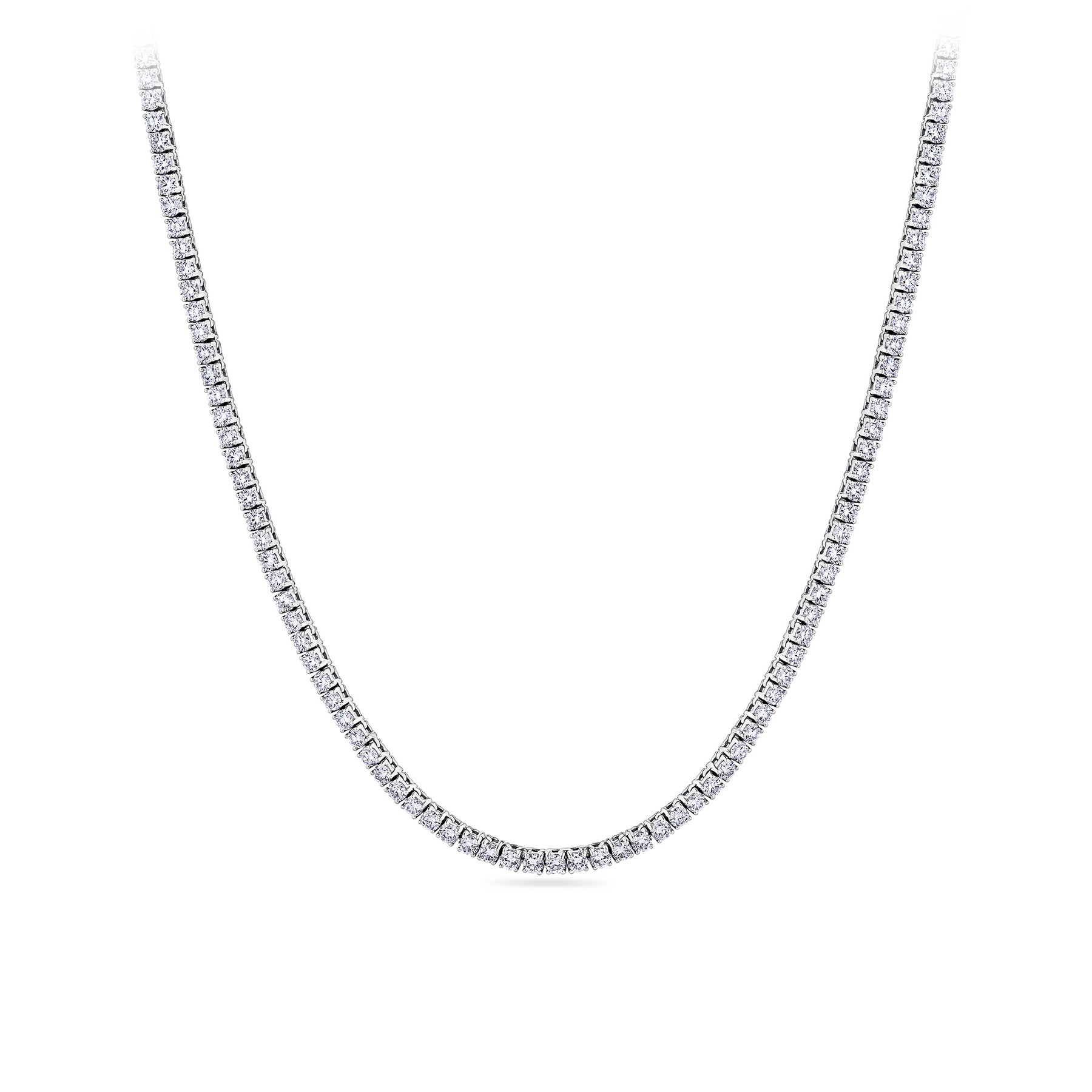 8.00ct TW Lab Grown Diamond Tennis Necklace in 18ct White Gold