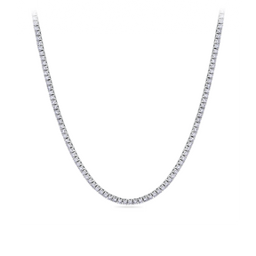 8.00ct TW Lab Grown Diamond Tennis Necklace in 18ct White Gold