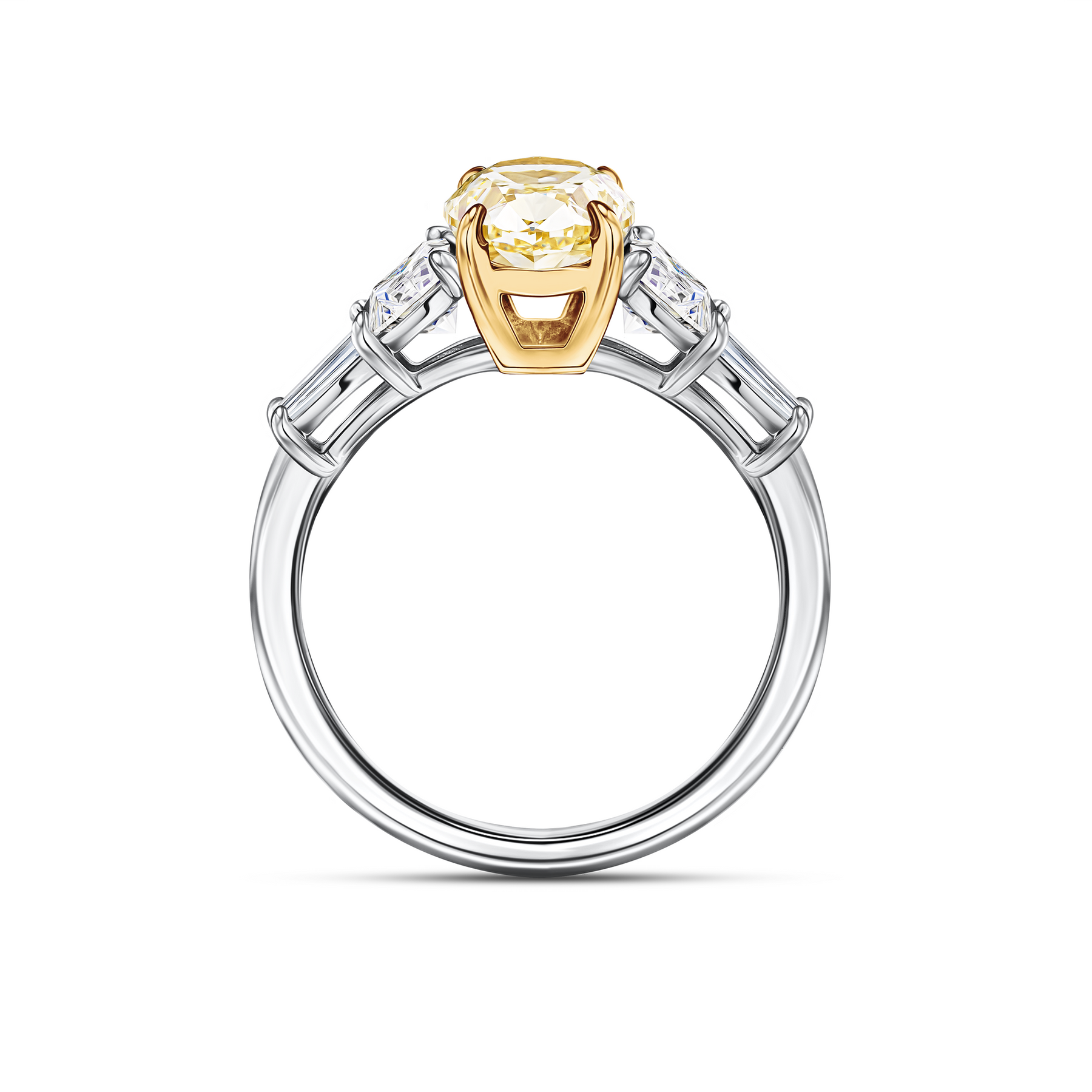 3.30ct TW Lab Grown Diamond Ring in 18ct Yellow and White Gold