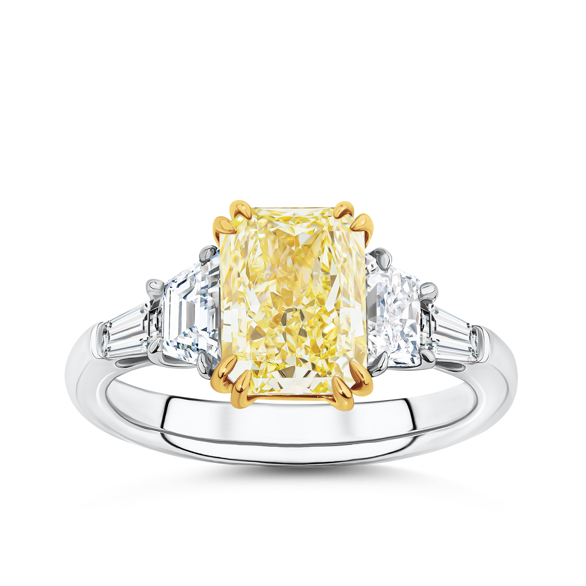 3.30ct TW Lab Grown Diamond Ring in 18ct Yellow and White Gold