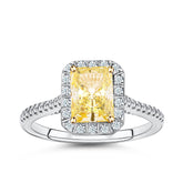 2.00ct TW Yellow Lab Grown Diamond Ring in 18ct Yellow and White