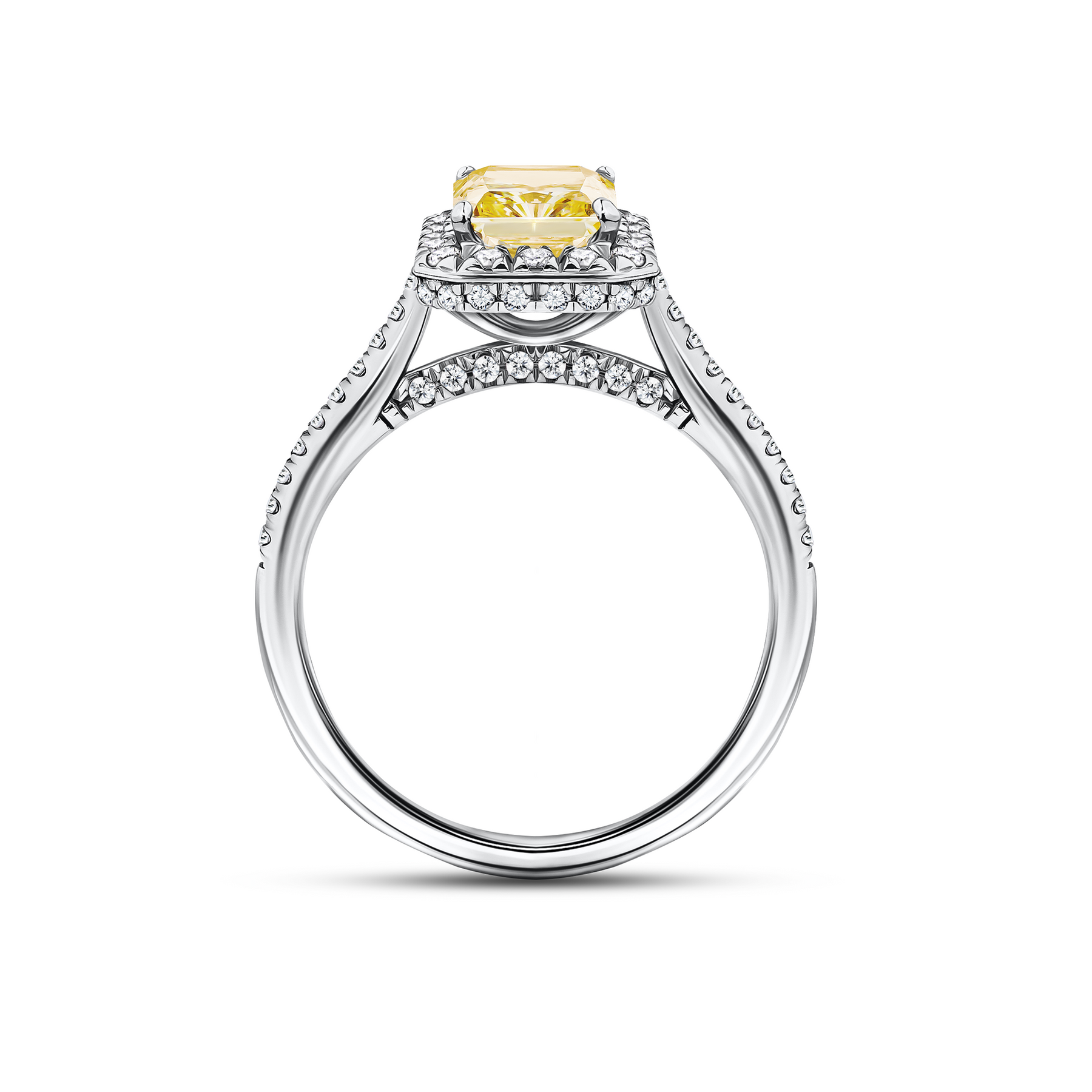 2.00ct TW Yellow Lab Grown Diamond Ring in 18ct Yellow and White