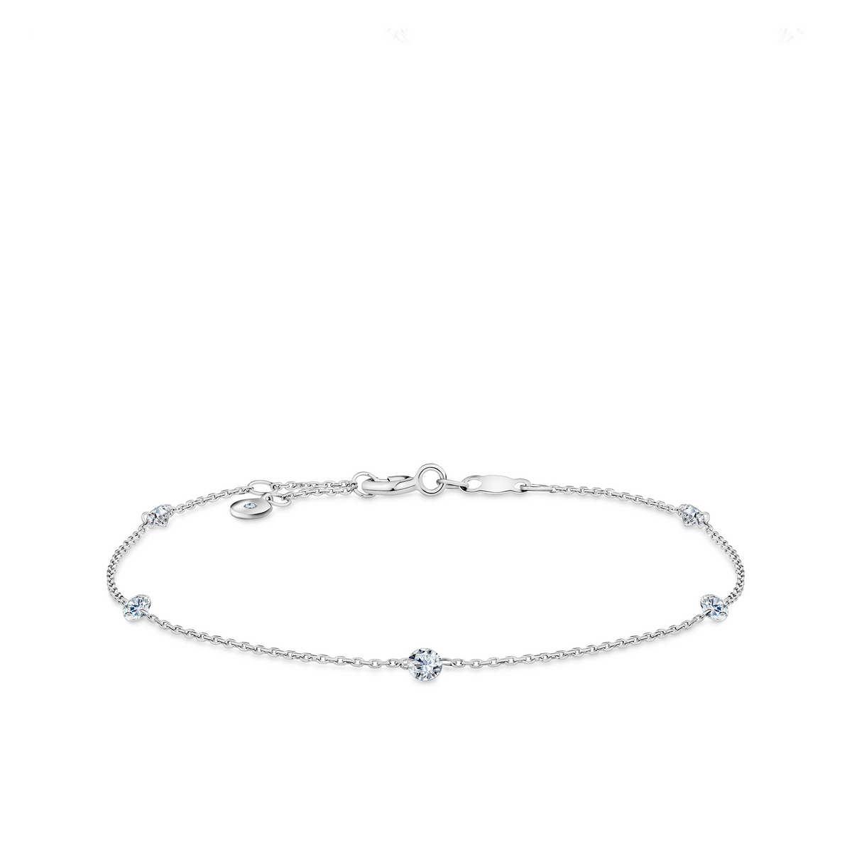 Lab Grown Diamond Bracelet in Sterling Silver