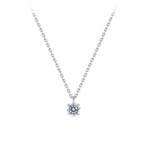 Lab Grown Diamond Pendant in Sterling Silver