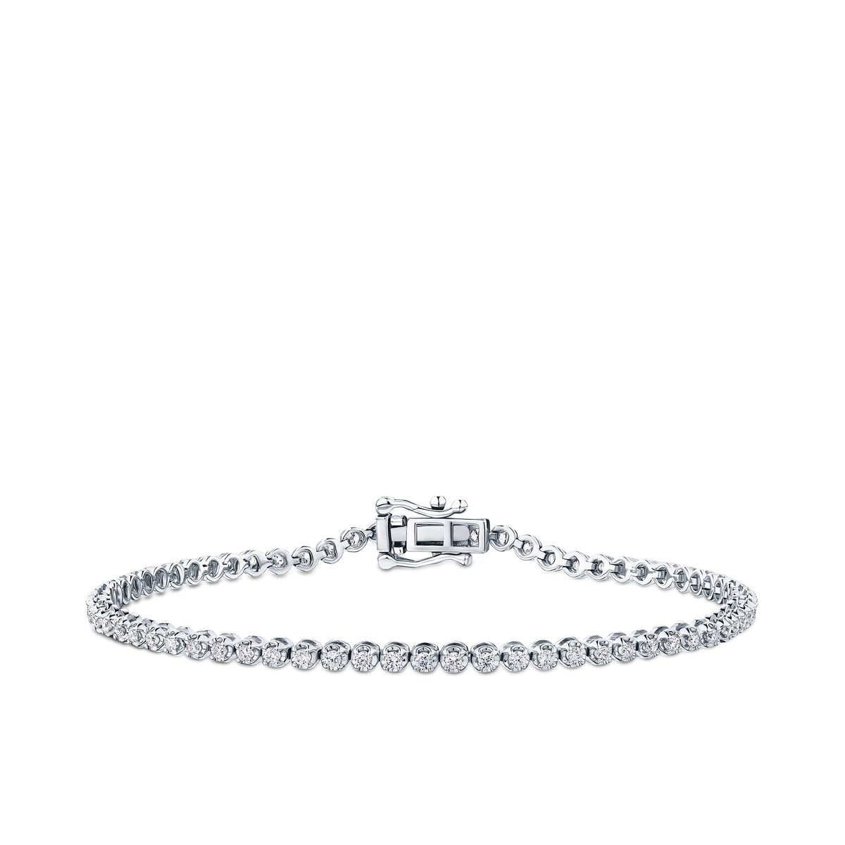 1.00ct TW Lab Grown Diamond Tennis Bracelet in 9ct White Gold